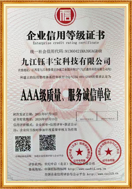 Certificate of honor